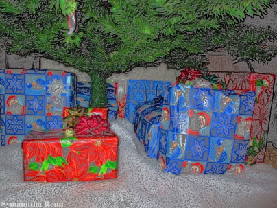presents under the xmas tree copy